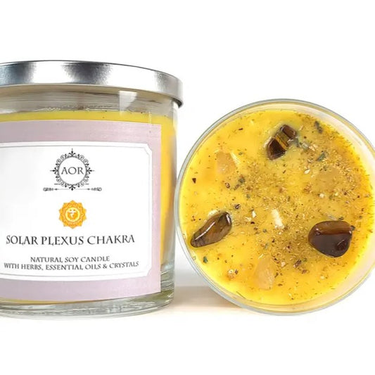 004 - AOR Natural Soy Solar Plexus Chakra Candle