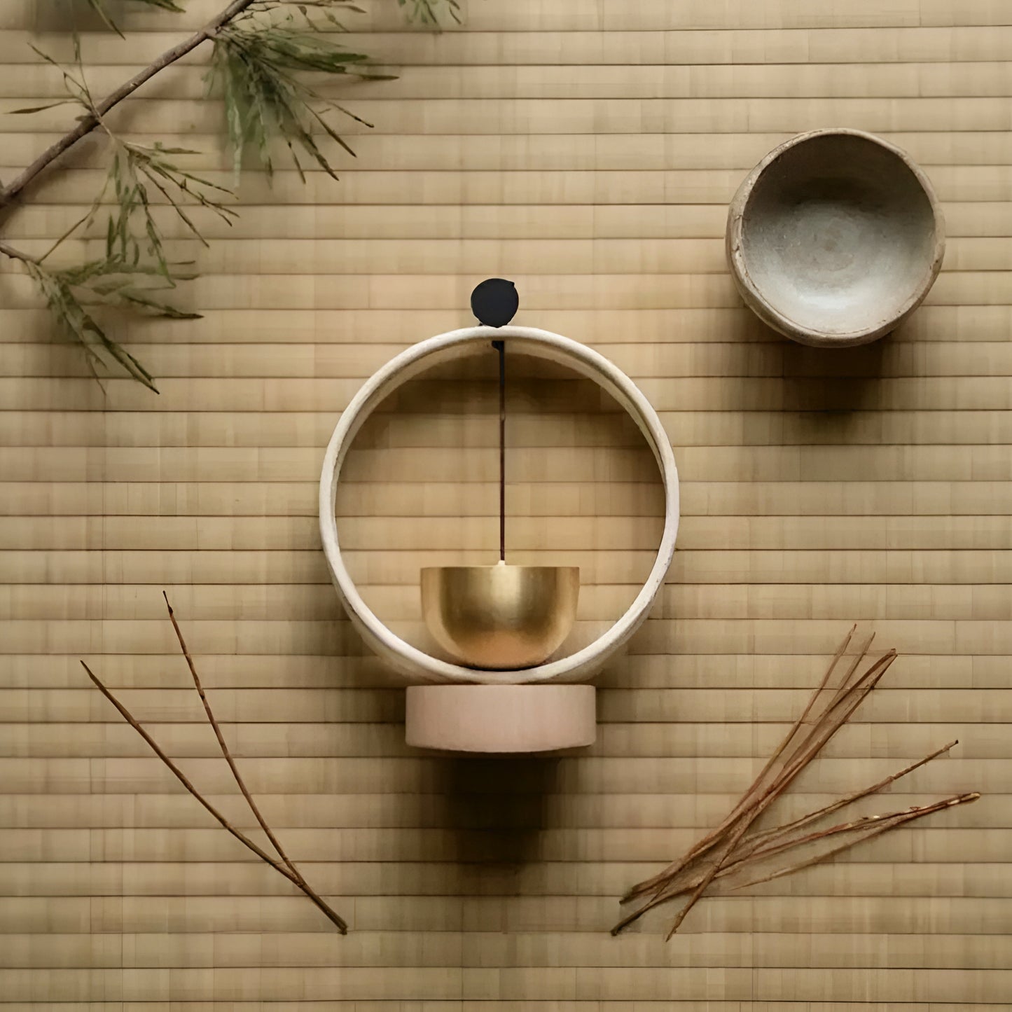 012 - Mini Table Top Brass Chanting Bowl