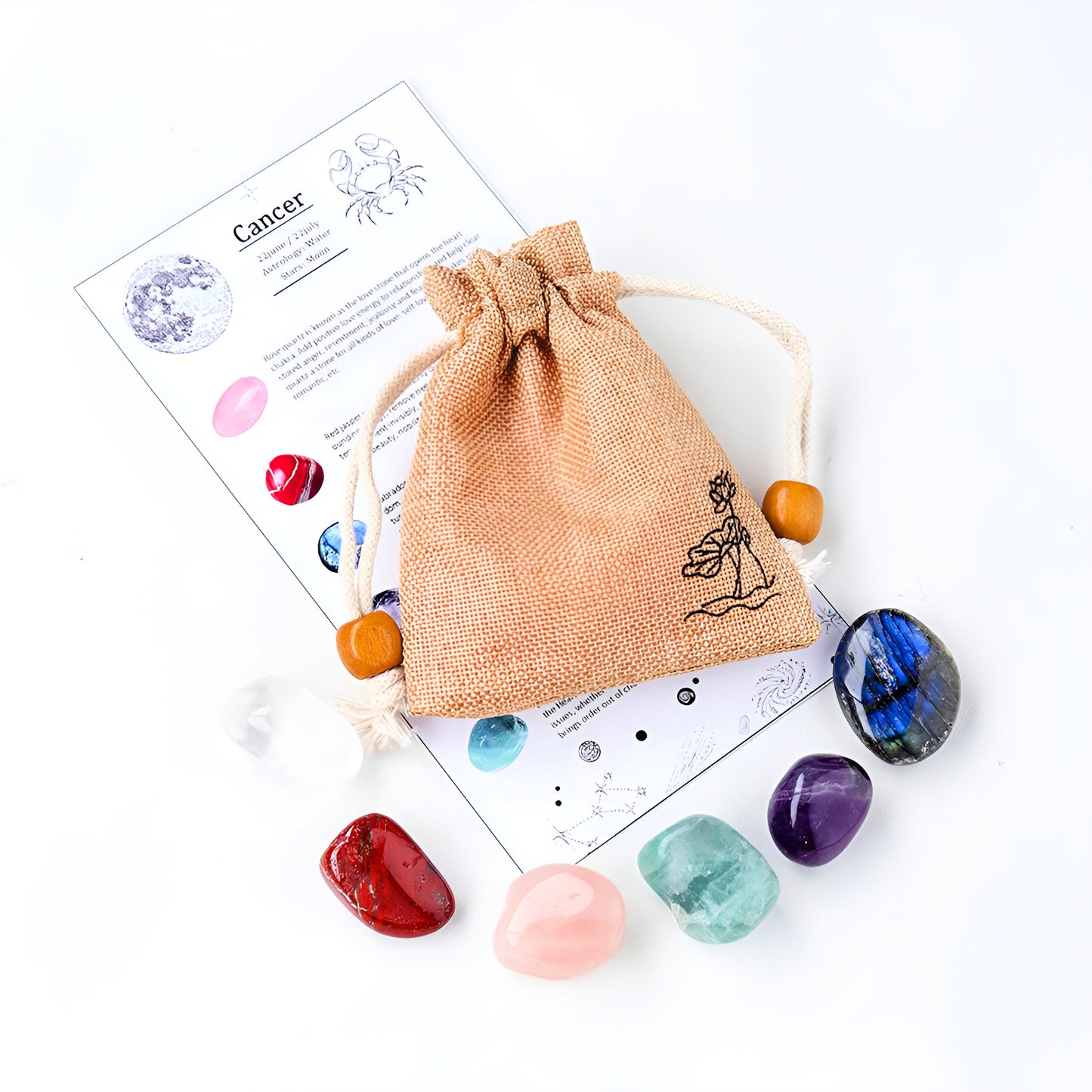 014 - Zodiac Polished Natural Crystals for Luck & Meditation