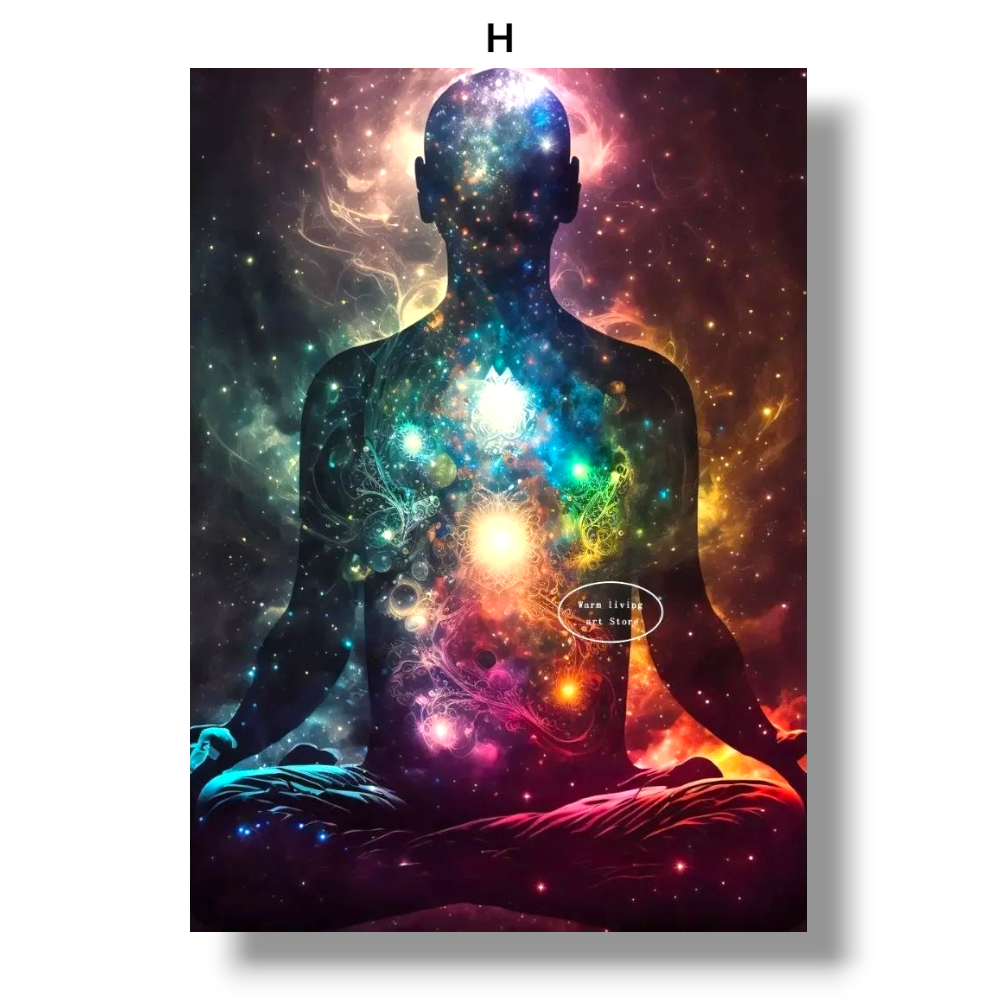 009 - Reiki Principles & Symbols Yoga Canvas Print Wall Art