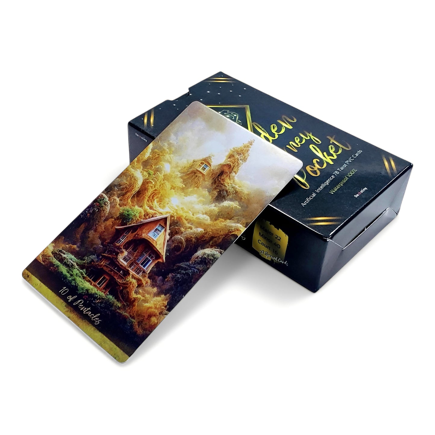 005 - Golden Journey Tarot Pocket Deck for Fated Divination