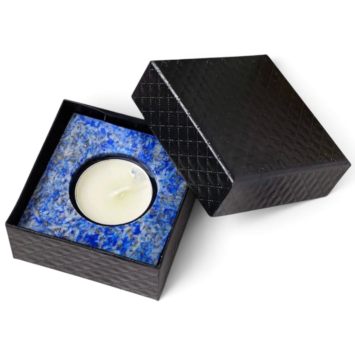 004 - Natural Crystal Stone Tea Light Candle Holder