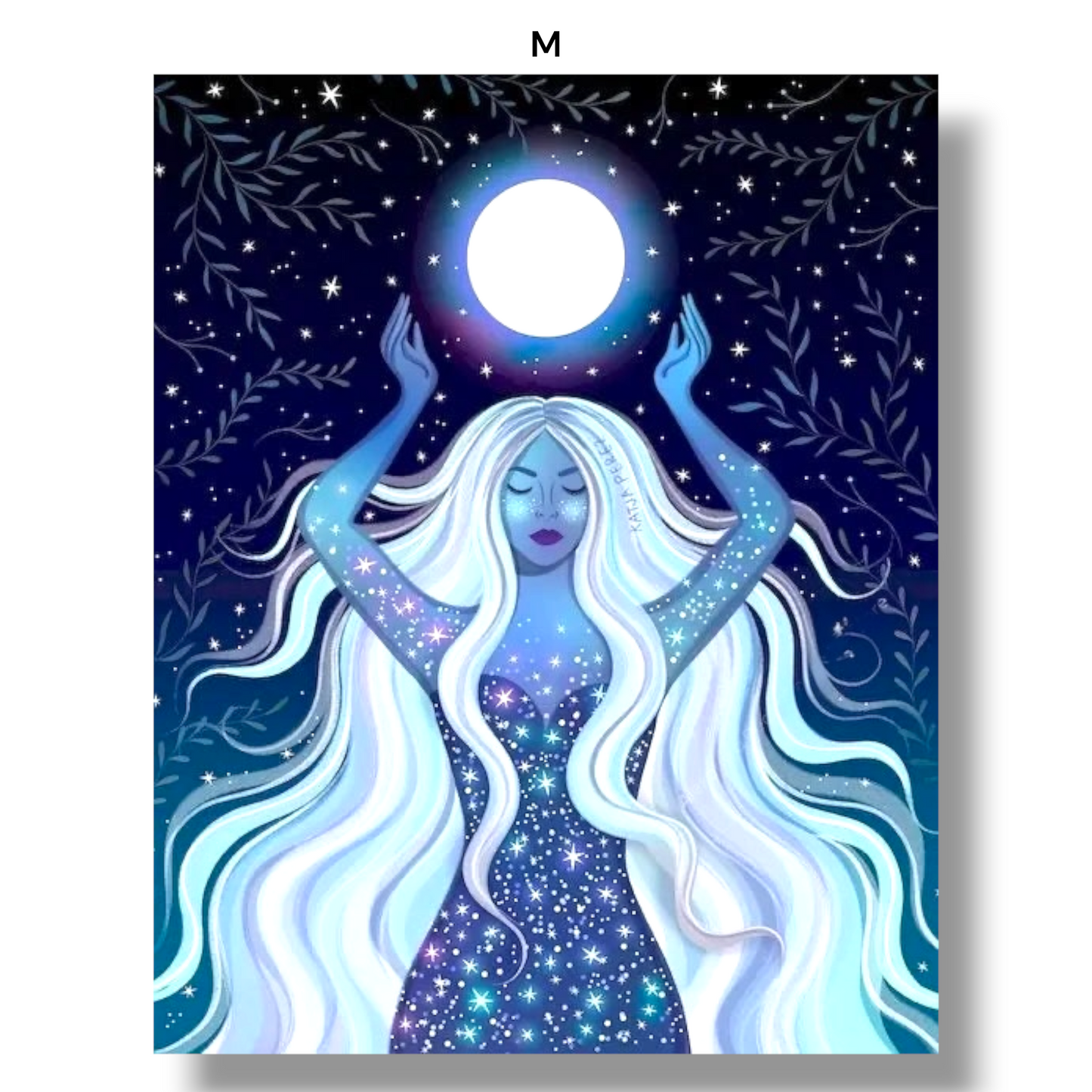 009 - Boho Moon Goddess Canvas Print Wall Art