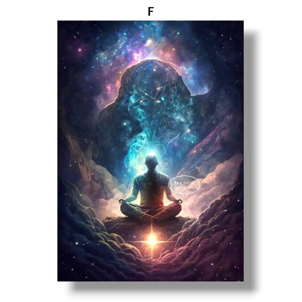 009 - Reiki Principles & Symbols Yoga Canvas Print Wall Art