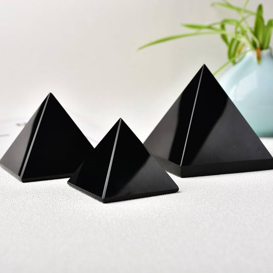 002 - Natural Black Obsidian Crystal Pyramid