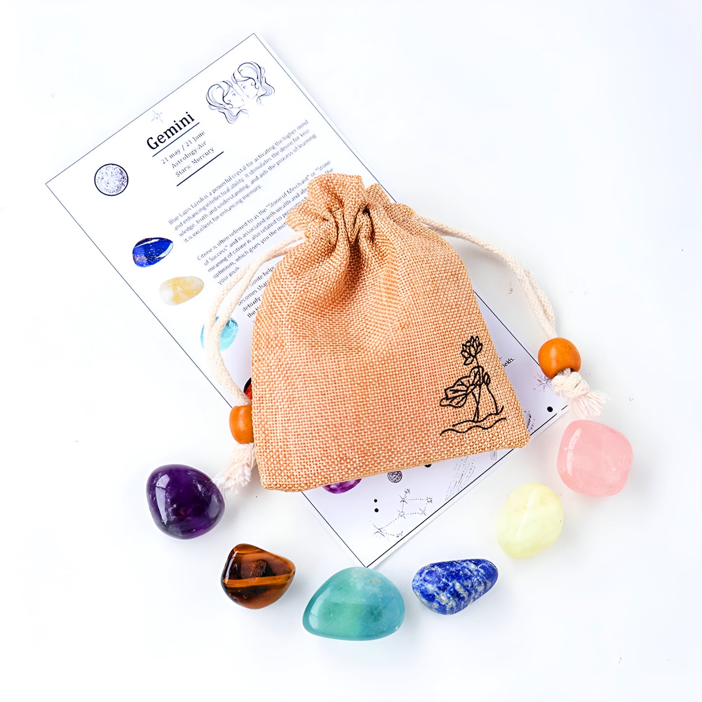 014 - Zodiac Polished Natural Crystals for Luck & Meditation