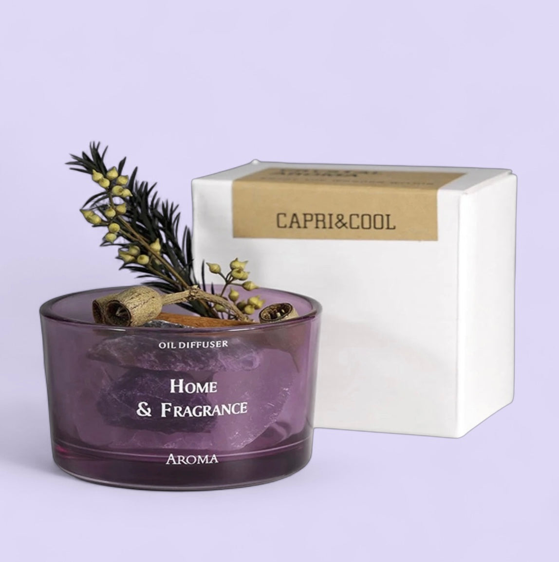 004 - Crystal Stone Essential Oil Diffuser with Herbs