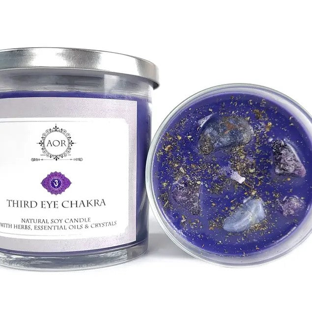 004 - AOR Natural Soy Third Eye Chakra Candle