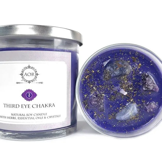 004 - AOR Natural Soy Third Eye Chakra Candle