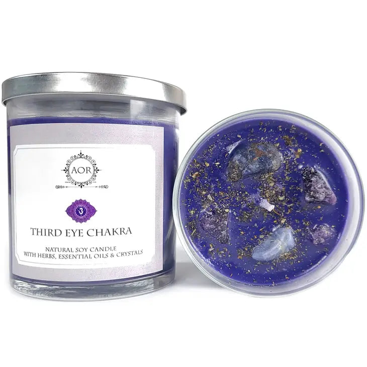 004 - AOR Natural Soy Third Eye Chakra Candle
