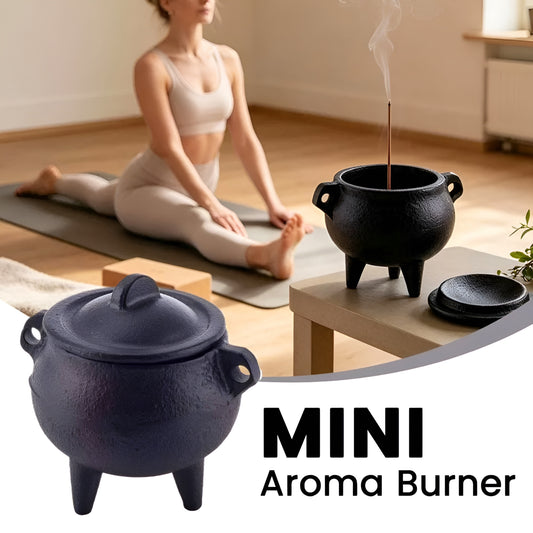 004 - Mini Cast Iron Cauldron Incense Burner