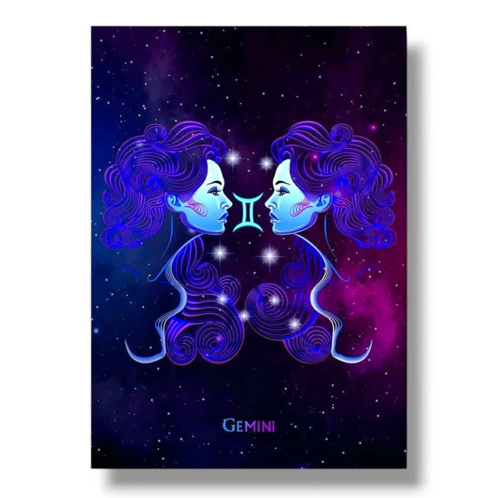 002 - Neon Zodiac Canvas Print Wall Art