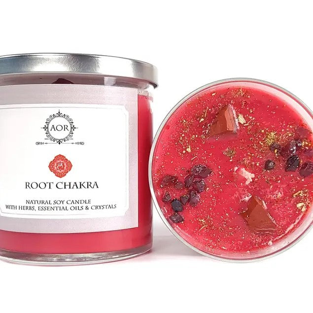 004 - AOR Natural Soy Root Chakra Candle