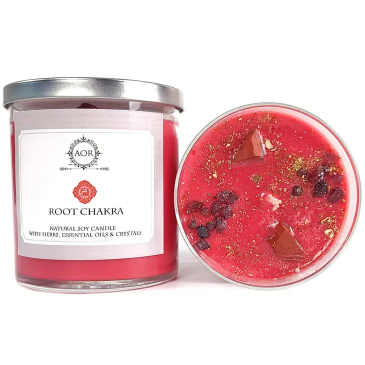 004 - AOR Natural Soy Root Chakra Candle