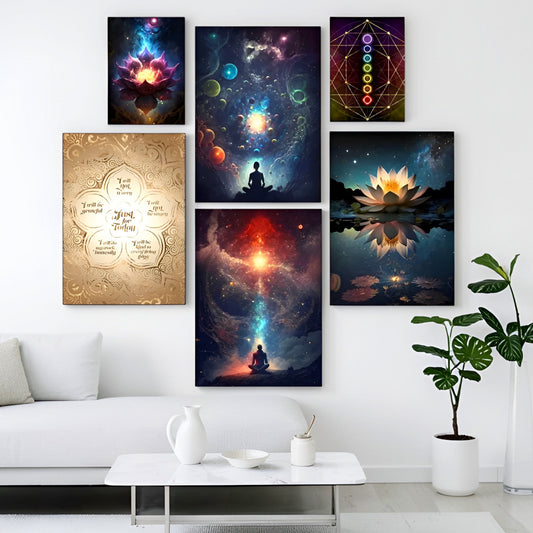 009 - Reiki Principles & Symbols Yoga Canvas Print Wall Art
