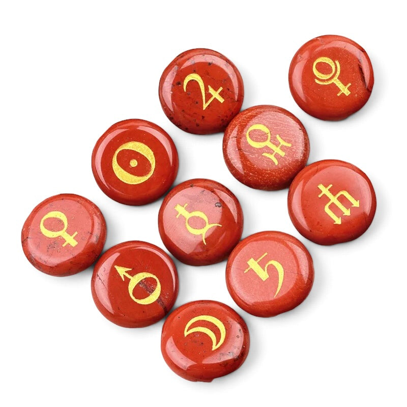 002 - Planetary Natural Stone Runes 10pc Set