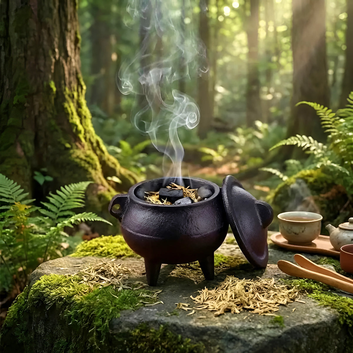 004 - Mini Cast Iron Cauldron Incense Burner