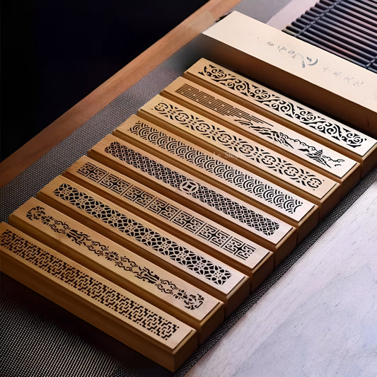 004 - Bamboo Carved Incense Burner & Box