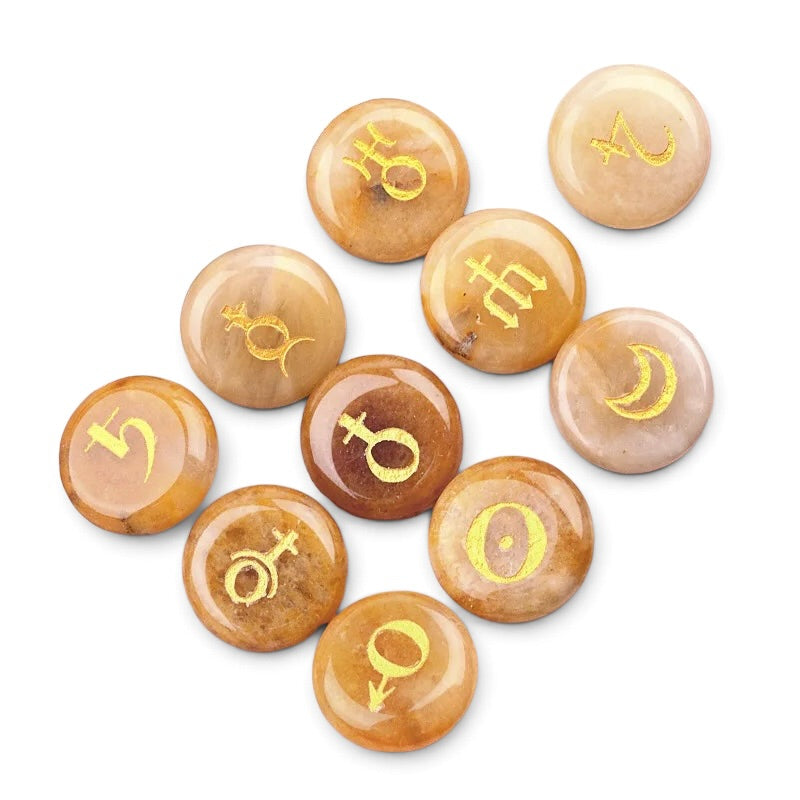 002 - Planetary Natural Stone Runes 10pc Set