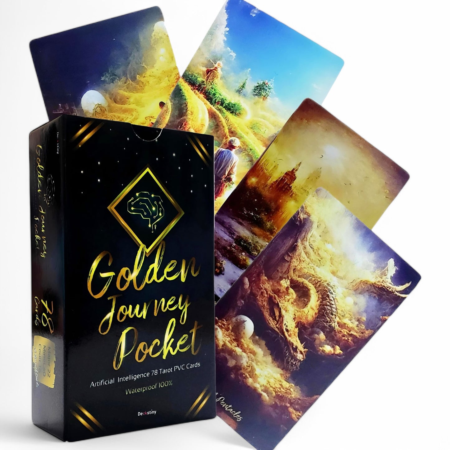 005 - Golden Journey Tarot Pocket Deck for Fated Divination