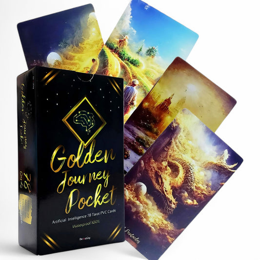 005 - Golden Journey Tarot Pocket Deck for Fated Divination