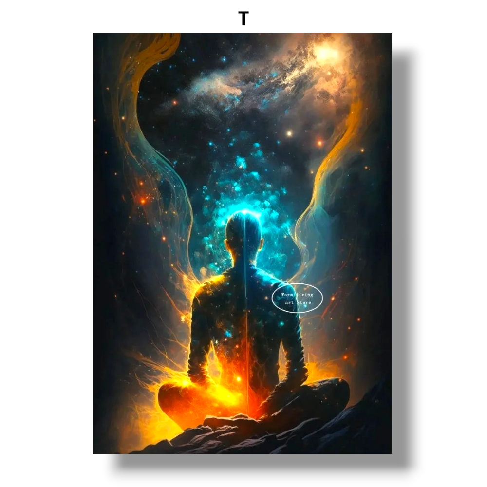 009 - Reiki Principles & Symbols Yoga Canvas Print Wall Art