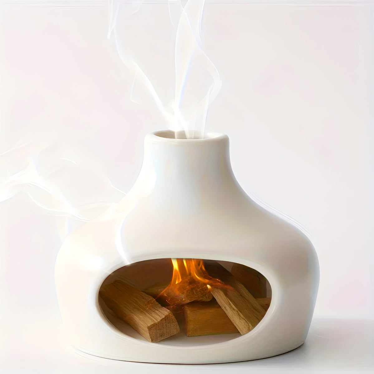 004 - Ceramic Burner with Chimney for Meditation & Altar Decor