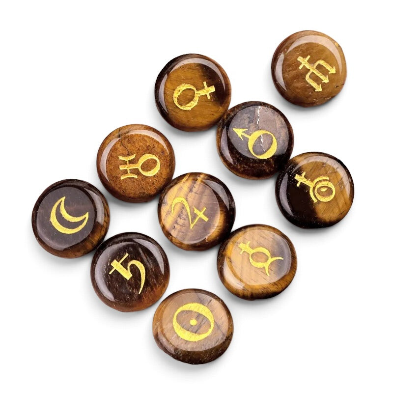 002 - Planetary Natural Stone Runes 10pc Set