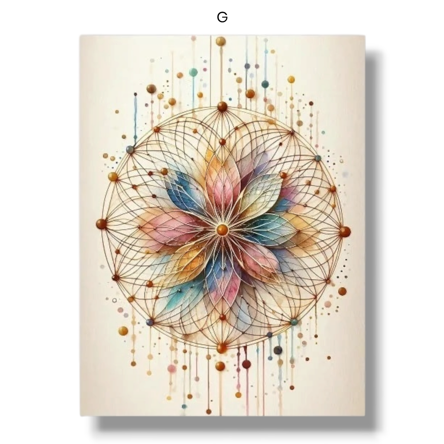 009 - Boho Sacred Geometry Canvas Print Wall Art