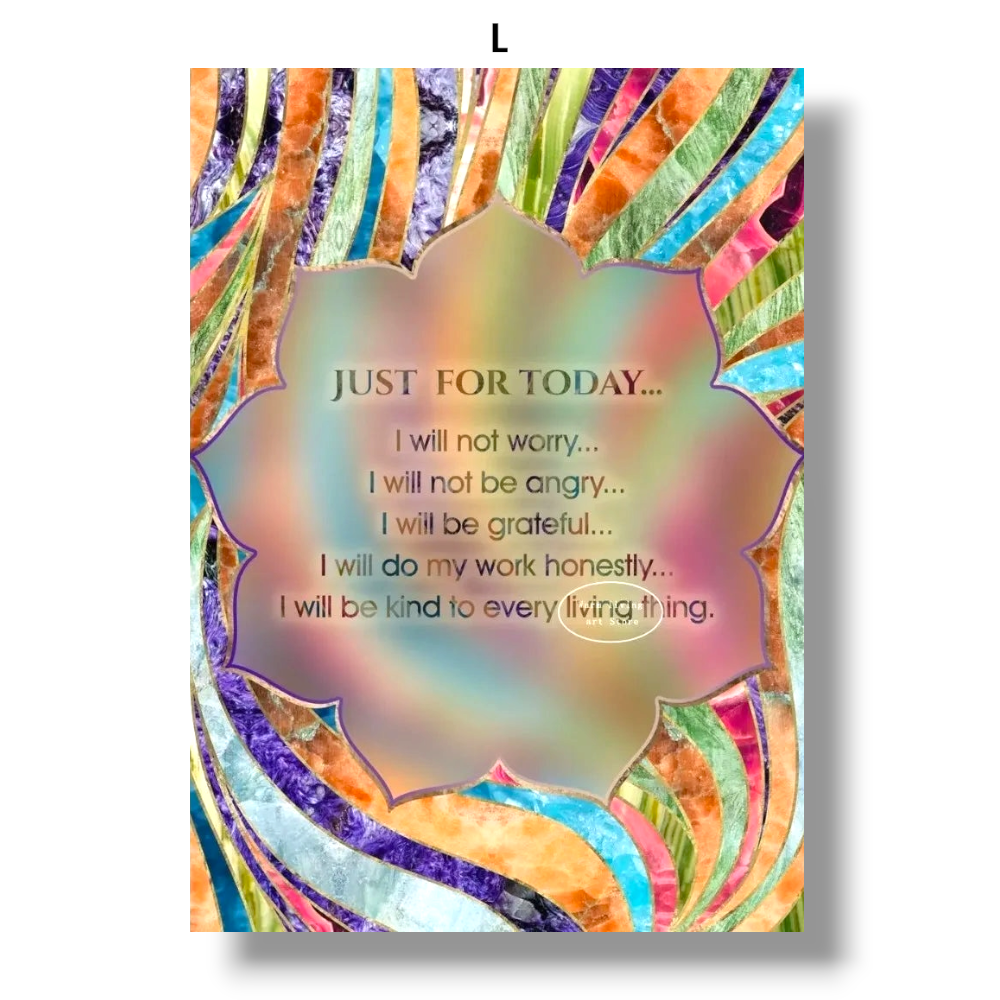 009 - Reiki Principles & Symbols Yoga Canvas Print Wall Art