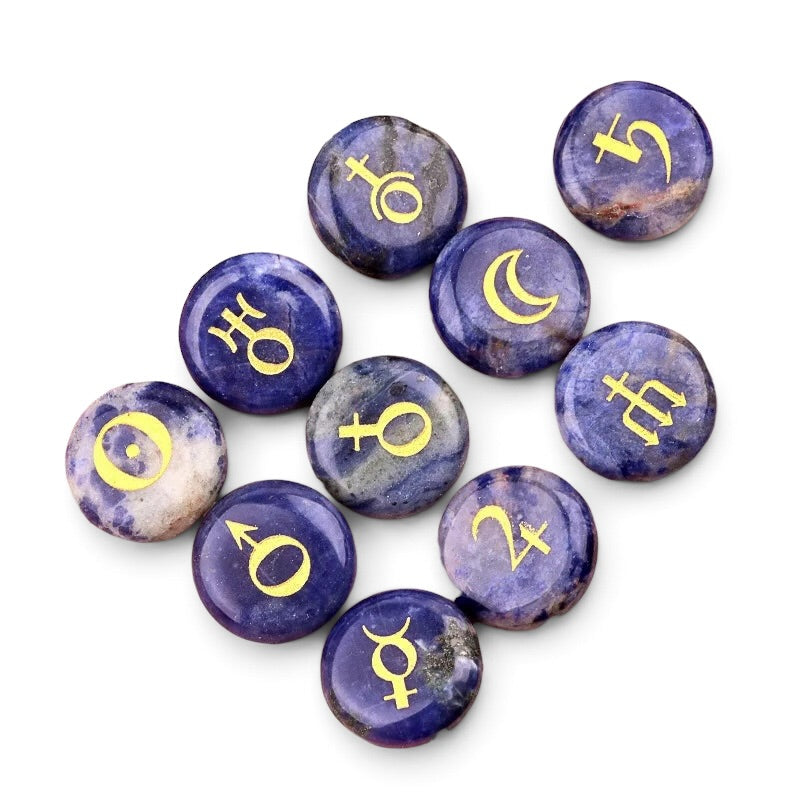 002 - Planetary Natural Stone Runes 10pc Set