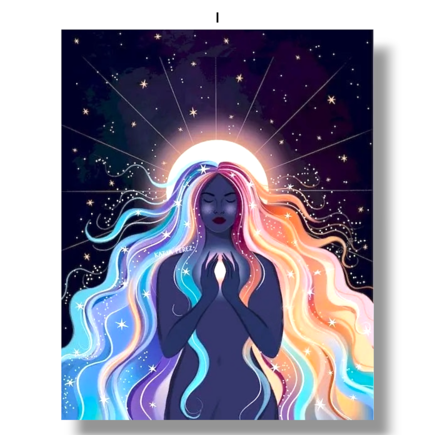 009 - Boho Moon Goddess Canvas Print Wall Art