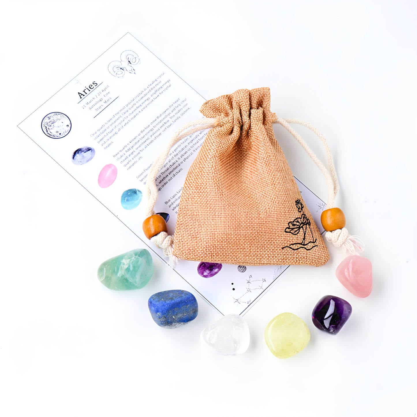 014 - Zodiac Polished Natural Crystals for Luck & Meditation