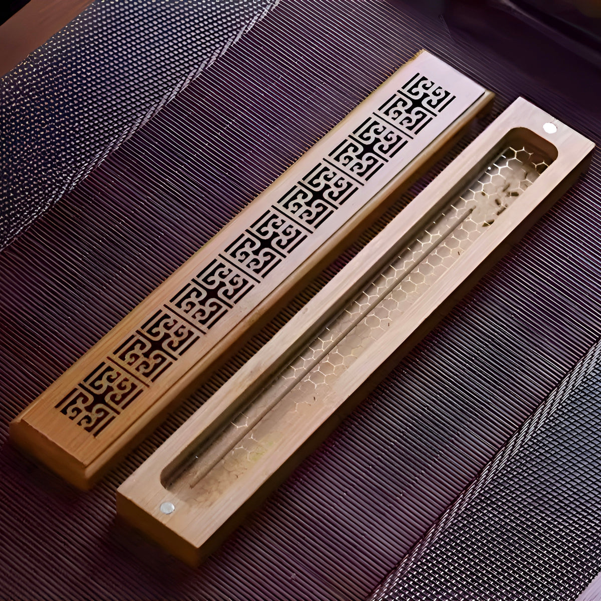 004 - Bamboo Carved Incense Burner & Box