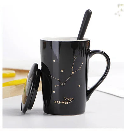 014 - Sleek Constellation Mug w/ Spoon and Lid Gift Set