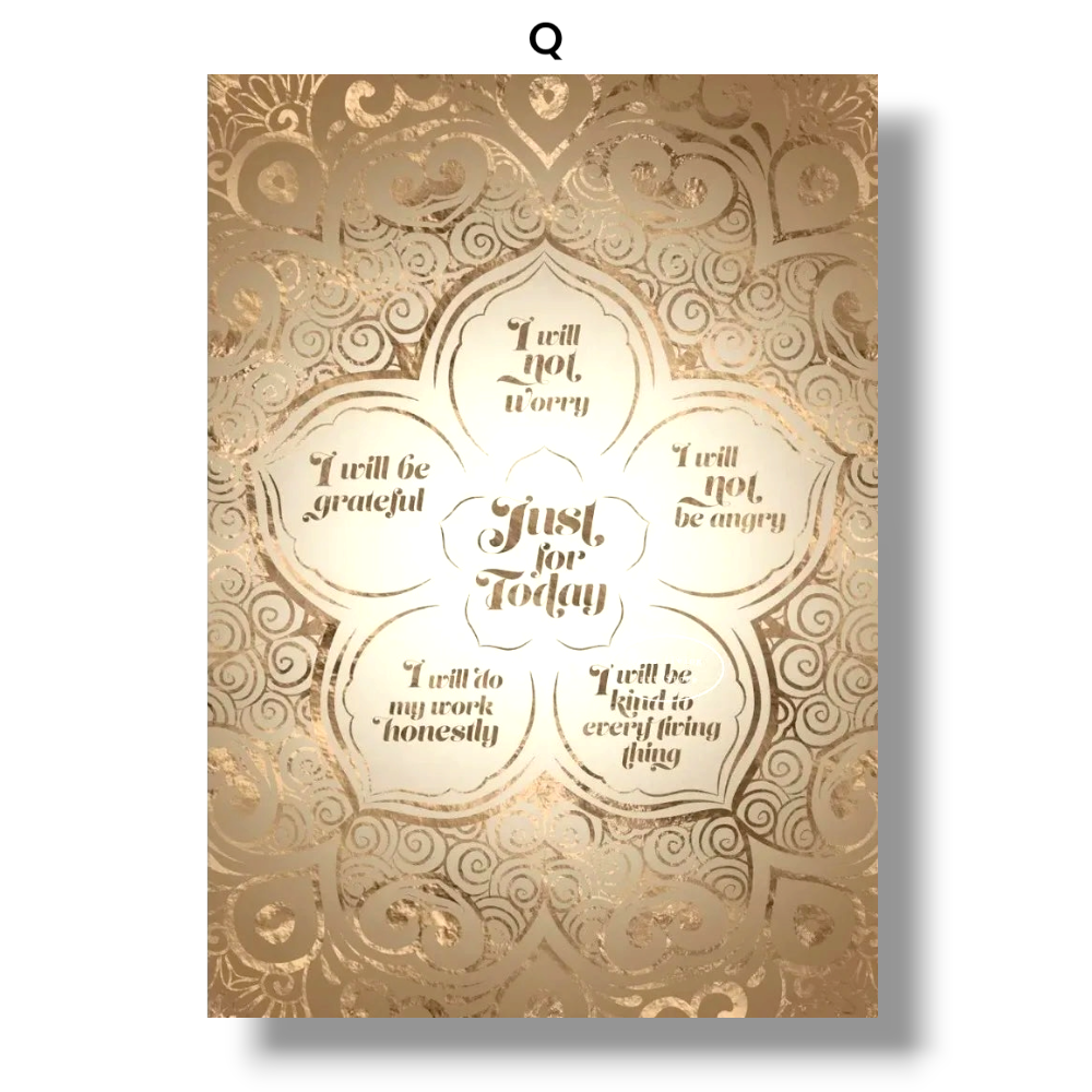 009 - Reiki Principles & Symbols Yoga Canvas Print Wall Art