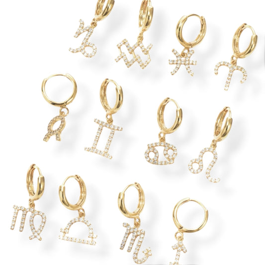 011 - Exquisite Zodiac Drop Earrings