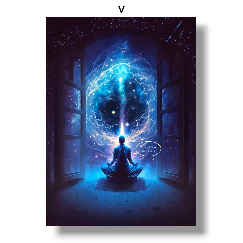 009 - Reiki Principles & Symbols Yoga Canvas Print Wall Art
