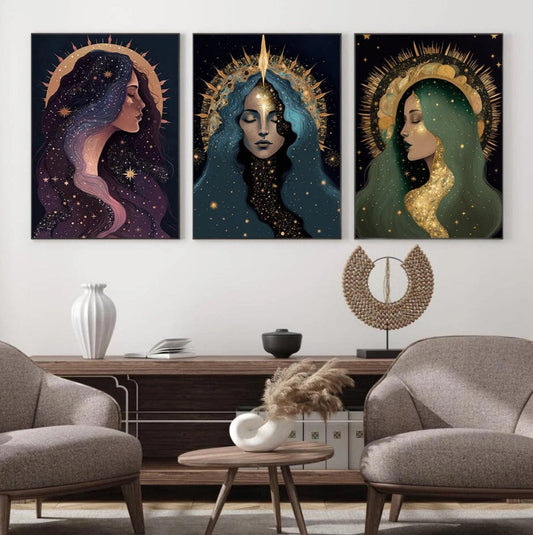 009 - Celestial Goddess Canvas Print Wall Art