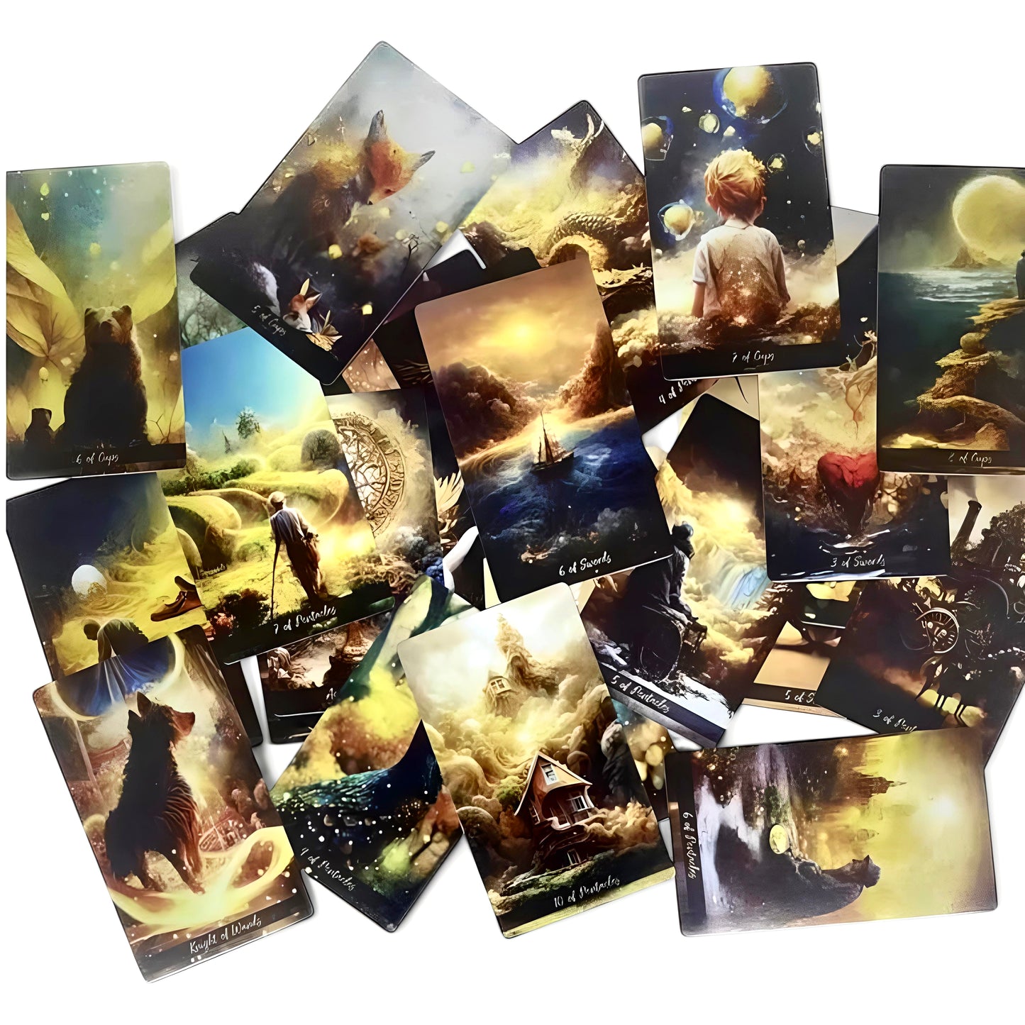 005 - Golden Journey Tarot Pocket Deck for Fated Divination