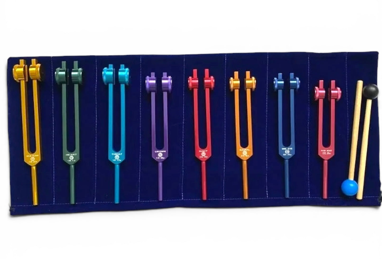 012 - 7 Chakras Tuning Fork Set for Sound Healing