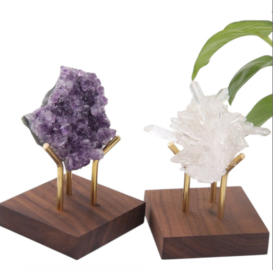 002 - Crystal Ball and Gemstone Wooden Base