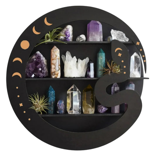 009 - Decorative Wooden Crystal Display Shelf