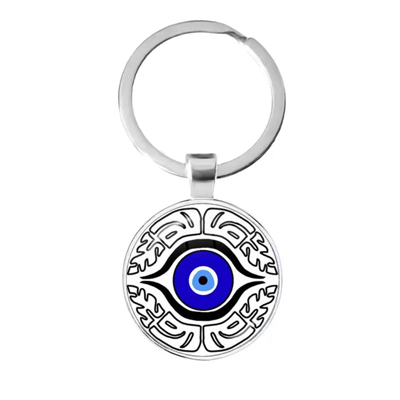 014 - Glass Turkish Evil Eye Keychain