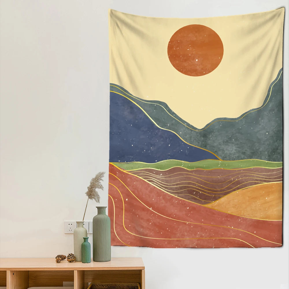 014 - Bohemian Microfiber Tapestry Wall Hanging