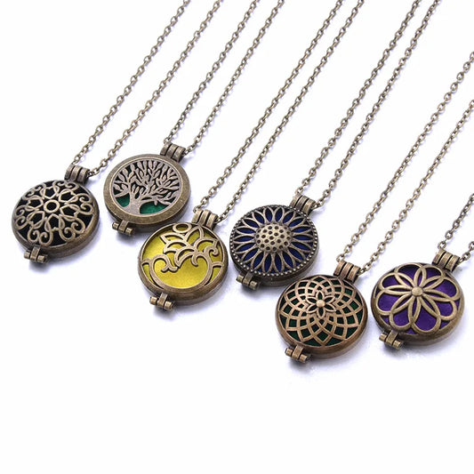 004 - Symbolic Aromatherapy Locket Diffuser Pendant Necklace