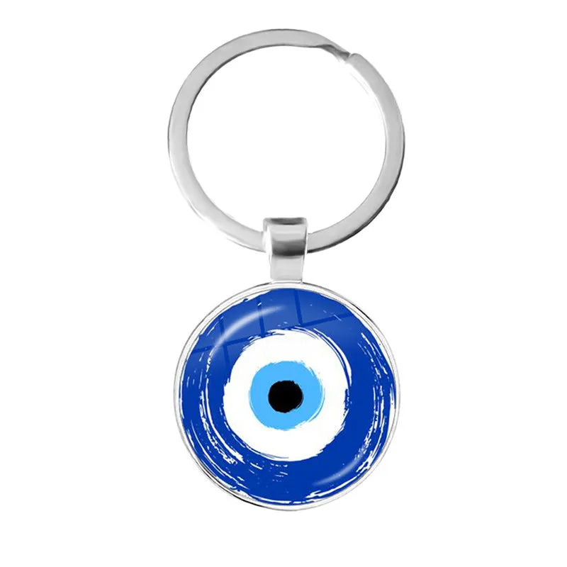014 - Glass Turkish Evil Eye Keychain
