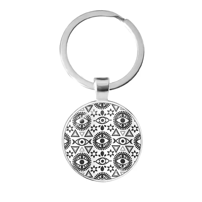 014 - Glass Turkish Evil Eye Keychain