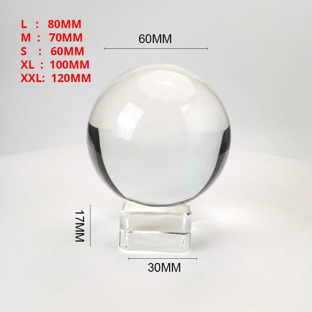 002 - K9 Crystal Ball for Scrying w/ Clear Base