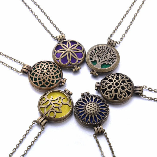 004 - Symbolic Aromatherapy Locket Diffuser Pendant Necklace